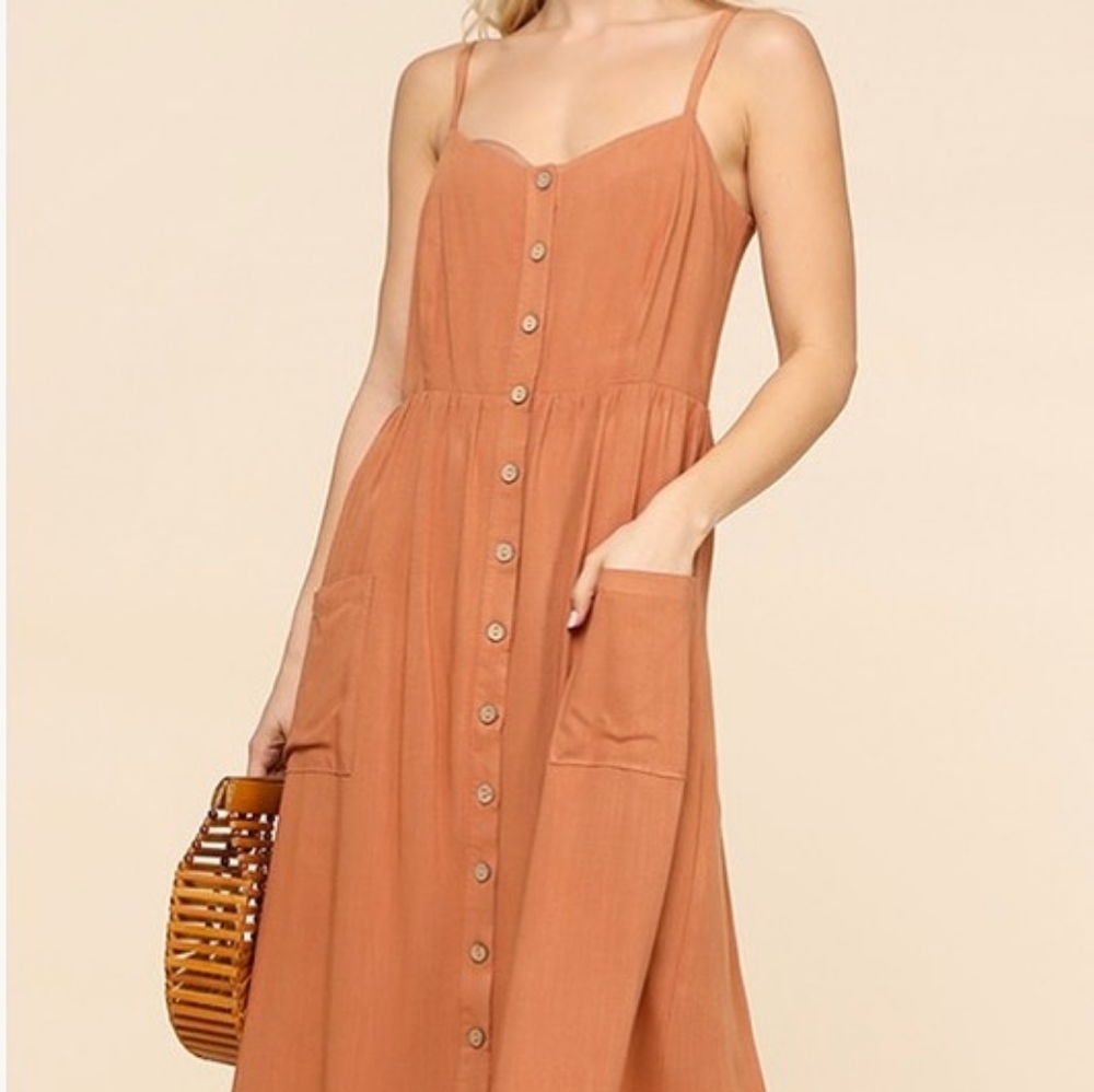 Button Down Swing Dress